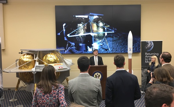 Astrobotic CEO John Thornton speaks at a Capitol Hill